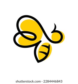 Bee Vector Logo Design Template