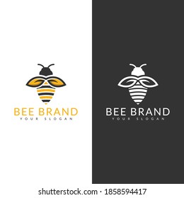 Bee vector logo icon design. Creative bee logo.