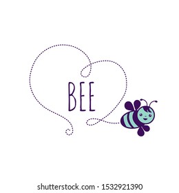 Bee vector logo. Bee icon. bee illustration