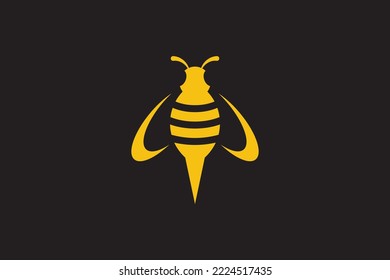 Bee vector logo illustration icon