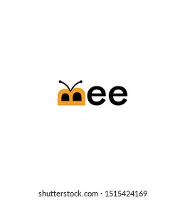 Bee Vector Logo, Letter B with bee logo design, honey bee logo design vector