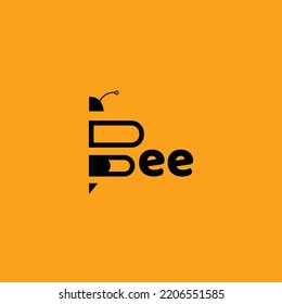 Bee Vector Bee Logo Letter B Stock Vector (Royalty Free) 2206551585 ...