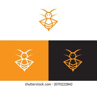 bee vector logo modern graphic abstract design