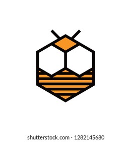 bee vector logo template