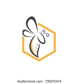 bee vector logo template