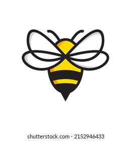 ilustración de la plantilla del logotipo del vector de abejas.Este logotipo es adecuado para empresas