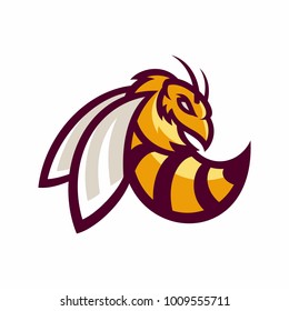 Bee - vector logo/icon illustration mascot