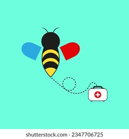 bee vector bee medicine ilustrations