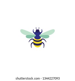 bee vector on a white background