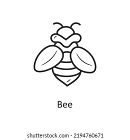 Ilustración de diseño de iconos de contorno del vector de abee. Símbolo de la naturaleza sobre el fondo blanco Archivo EPS 10