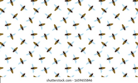 Bee vector. bee pattern wallpaper.