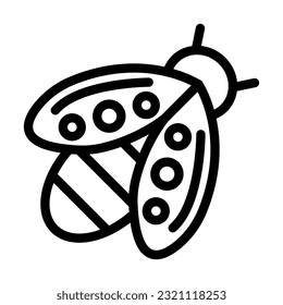 Bee Vector Thick Line Icon For Personal And Commercial Use.
