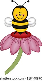 Bee visiting flower