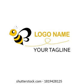 Bee wash simple logo vector illustration