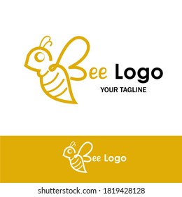 Bee wash simple logo vector illustration