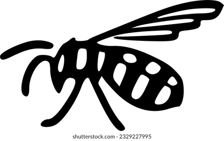 Bee, wasp line icon, outline vector sign, linear pictogram isolated sign, symbol, vector, art
