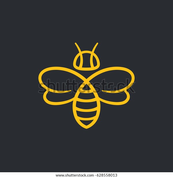 Bee Wasp Logo Design Vector Illustration Stock Vector (Royalty Free ...