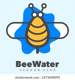 Diseño de logotipo sencillo para agua de abeja