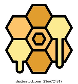 Bienenwachs-Symbol, Umrissvektor. Kerzenherstellung. Fahrzeugfarbe