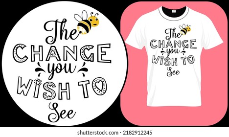 Bee wishes, funny bee quote isolated on white background. Honey bee hand drawn lettering. Sweet honey love summer quote saying. Typography vector print illustration for t shirt, greeting, poster.
