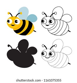 bee worksheet vector design