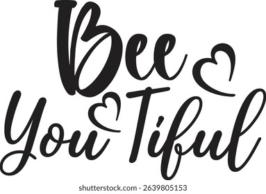 Bee you tiful typography design and digital font
