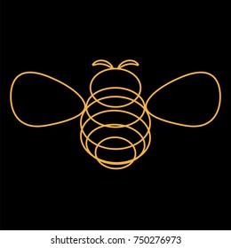 Bee_stroke. Vector_Illustration