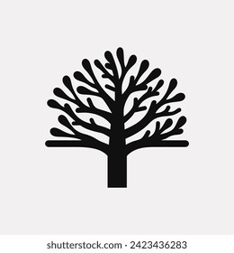 Beech forest tree icon - Simple Vector Illustration