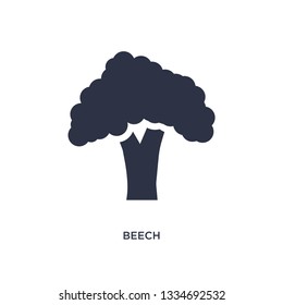 beech icon. Simple element illustration from nature concept. beech editable symbol design on white background. Can be use for web and mobile.