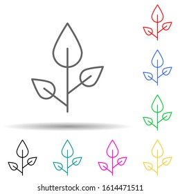 beech multi color style icon. Simple thin line, outline vector of leaves and flowers icons for ui and ux, website or mobile application