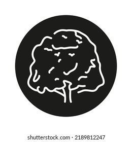 Icono de línea de color de árbol de haya. Pictograma para página web, aplicación móvil, promoción.