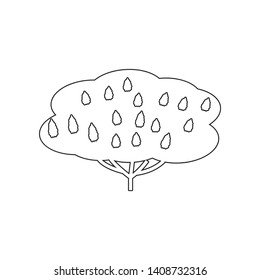 beech tree icon. Set of silhouette of tree icons. Web Icons Premium quality graphic design. Signs, outline symbols collection, simple icons for websites, web design, mobile app on white background