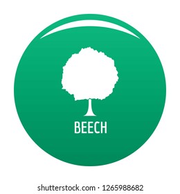 Beech tree icon. Simple illustration of beech tree vector icon for any design green