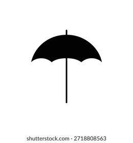 Beech umbrella silhouette icon vector flat design.