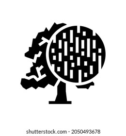 beech wood glyph icon vector. beech wood sign. isolated contour symbol black illustration