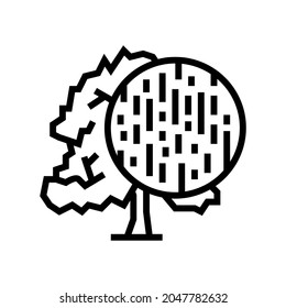 beech wood line icon vector. beech wood sign. isolated contour symbol black illustration