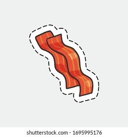 Beef bacon icon template colorful vector