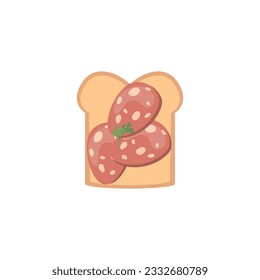 Beef Bacon Sandwich Vector Icon