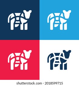 Beef blue and red four color minimal icon set