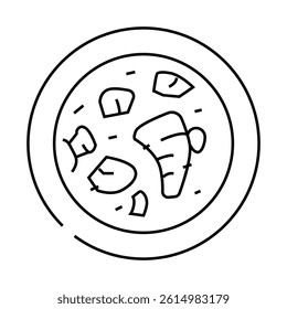 beef bourguignon french cuisine line icon vector. beef bourguignon french cuisine sign. isolated contour symbol black illustration