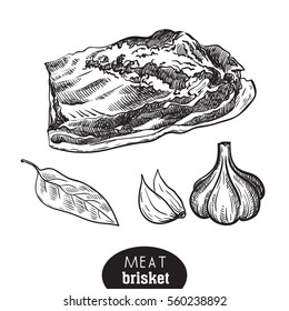 beef brisket and spices