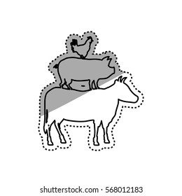 Beef, chicken and pork icon vector illustration graphic design