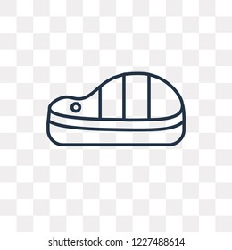 Beef Chop vector outline icon isolated on transparent background, high quality linear Beef Chop transparency concept can be used web and mobile