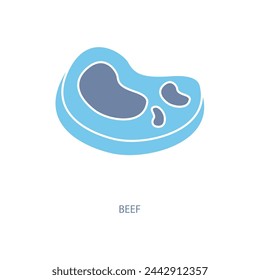 beef concept line icon. Simple element illustration. beef concept outline symbol design.