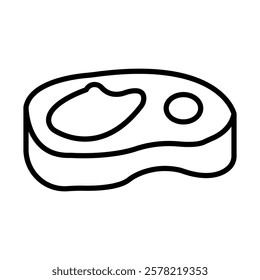 Beef Cuts Vector Line Icon Design
