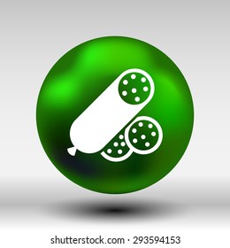 beef delicious sausage food logo design icon.
