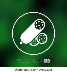 beef delicious sausage food logo design icon.