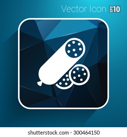 beef delicious sausage food logo design icon.