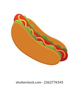 Beef Fajita Hotdog with pepper, lettuce 