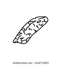 Beef flank color line icon. Cutting meat. Pictogram for web page, mobile app, promo.